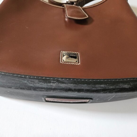 Dooney & Bourke Parasole Vintage Brown Leather Shoulder Purse Bag - Picture 6 of 9